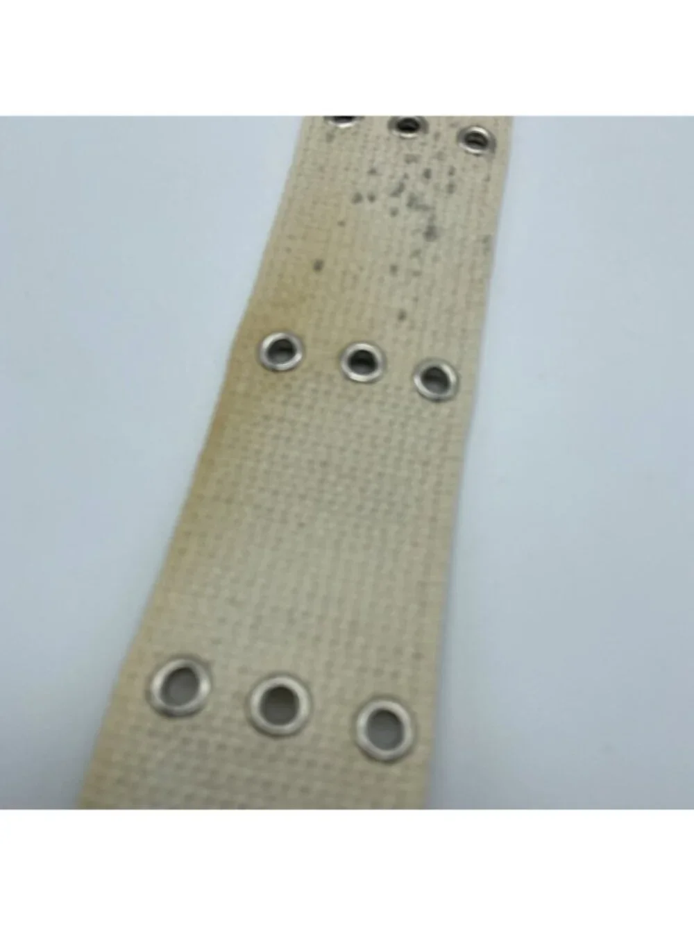 Unbranded Cream Woven Canvas Double Prong Belt Men’s Size 30-32